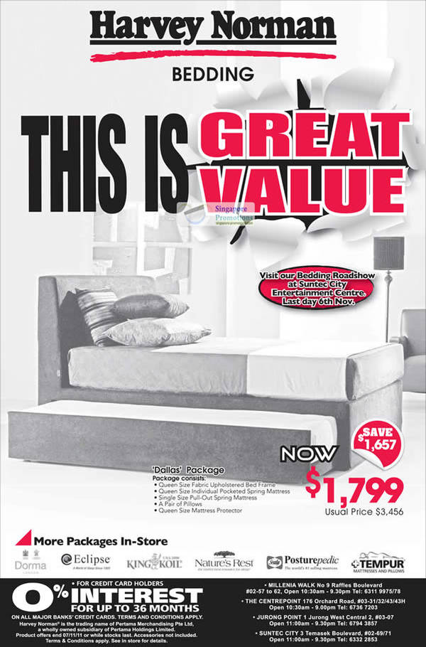 Featured image for (EXPIRED) Harvey Norman Sofa Sets, Electronics, Furniture & Home Appliances Special Offers 5 – 11 Nov 2011