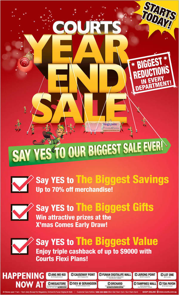 Featured image for (EXPIRED) Courts Year End Sale Promotion 5 Nov 2011