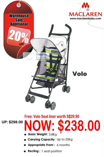 Maclaren volo hot sale sale