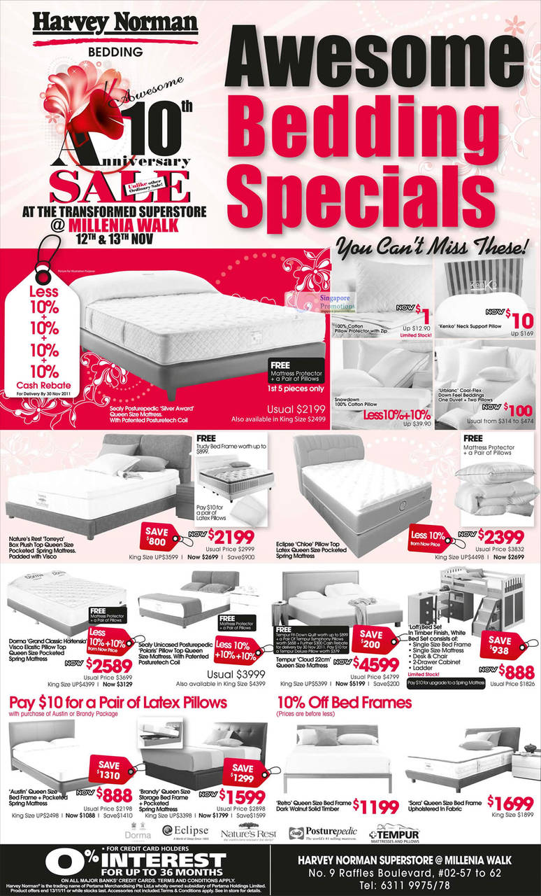 Mattresses Natures Rest Torreya, Dorma Grand Classic Hortensia, Sealy Unicased Posturepedic Polaris