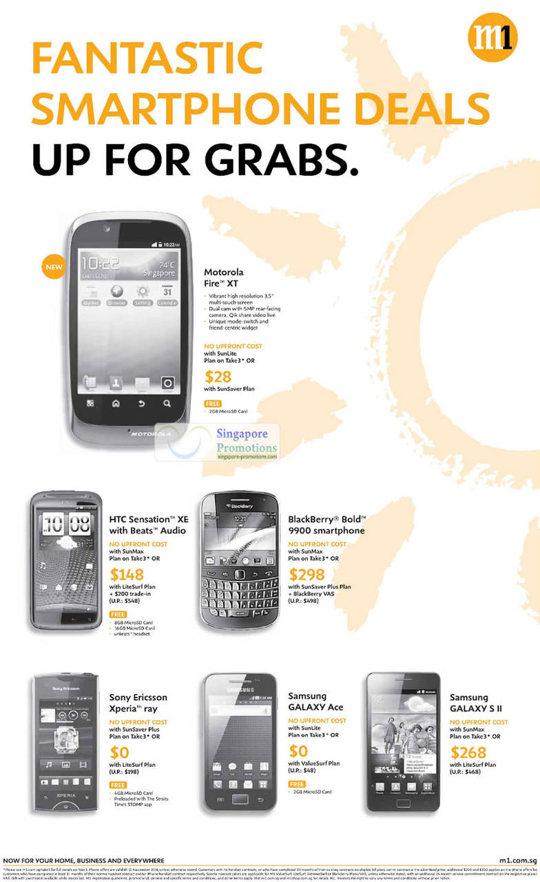 Motorola Fire XT, HTC Sensation XE, Blackberry Bold 9900, Sony Ericsson Xperia Ray, Samsung Galaxy Ace, Samsung Galaxy S II