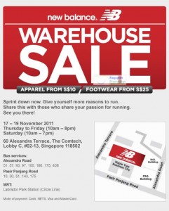 Featured image for (EXPIRED) New Balance Apparel & Footwear Warehouse Sale 17 – 19 Nov 2011