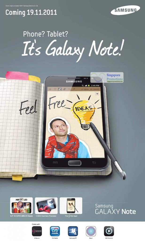 Samsung Galaxy Note 18 Nov 2011