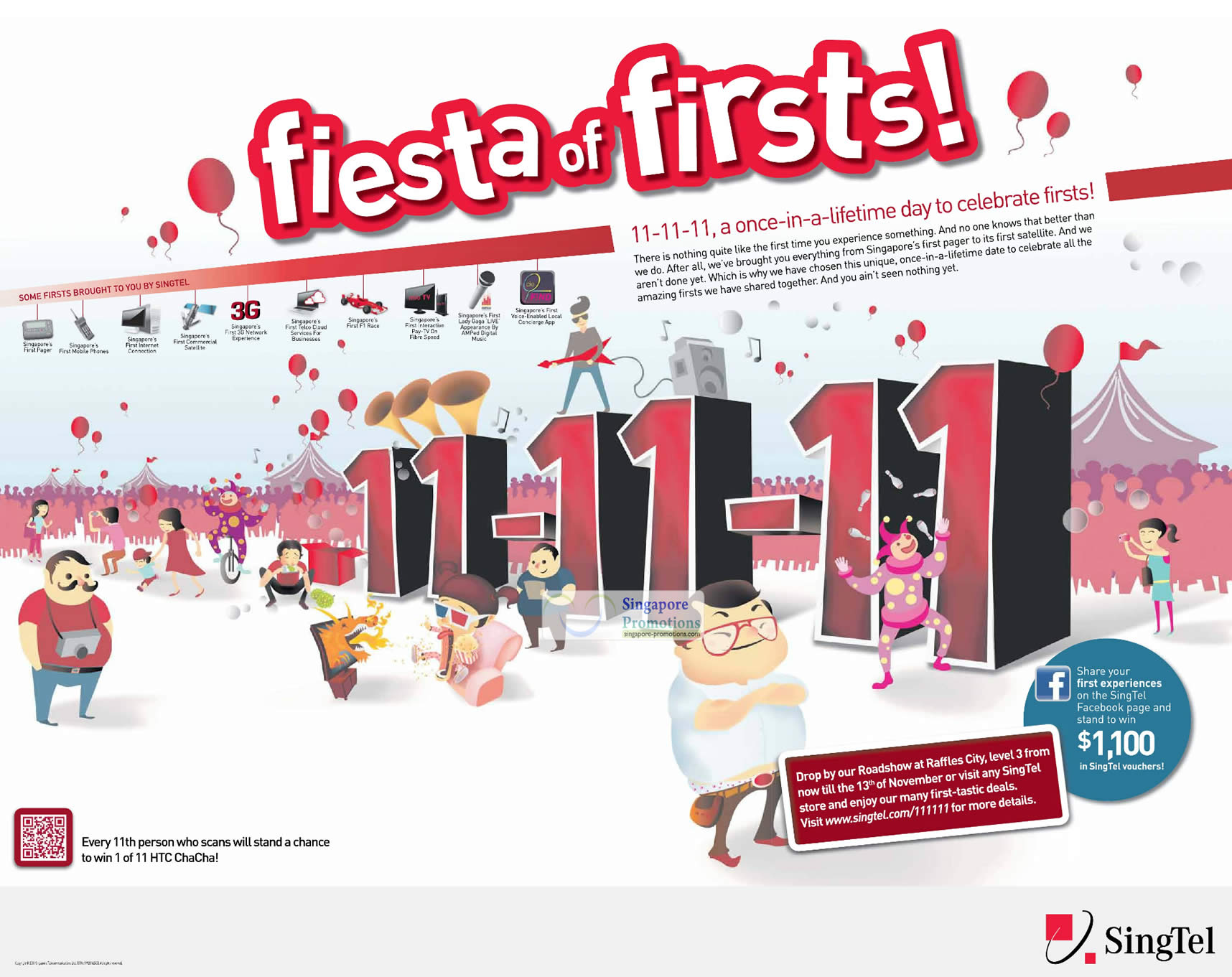 Featured image for Singtel Celebrates Firsts Promotions & Special Offers 11 - 21 Nov 2011