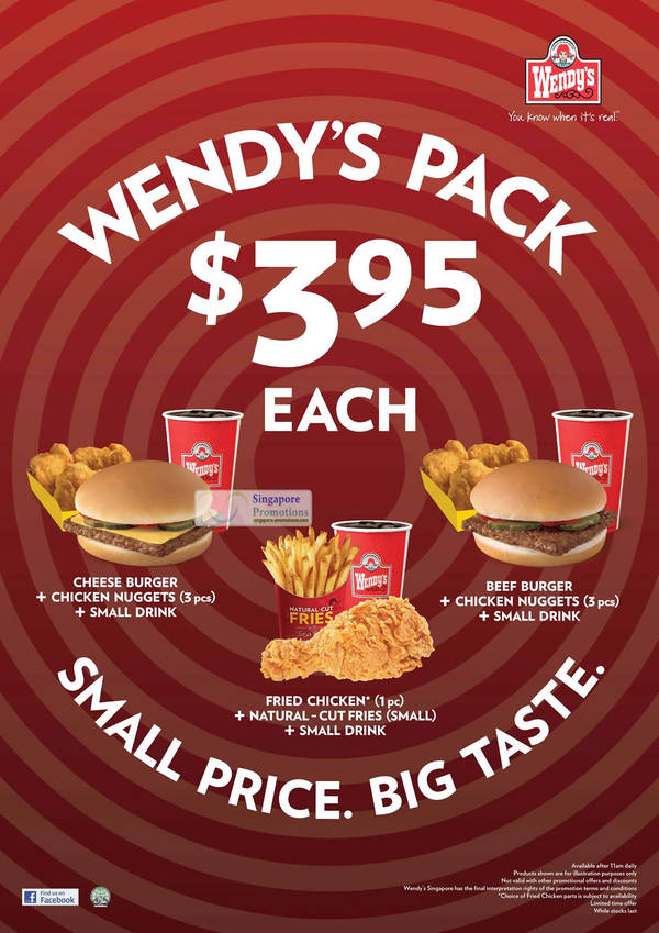 Featured image for Wendy’s New Wendy’s $3.95 Pack Promotion 8 Nov 2011