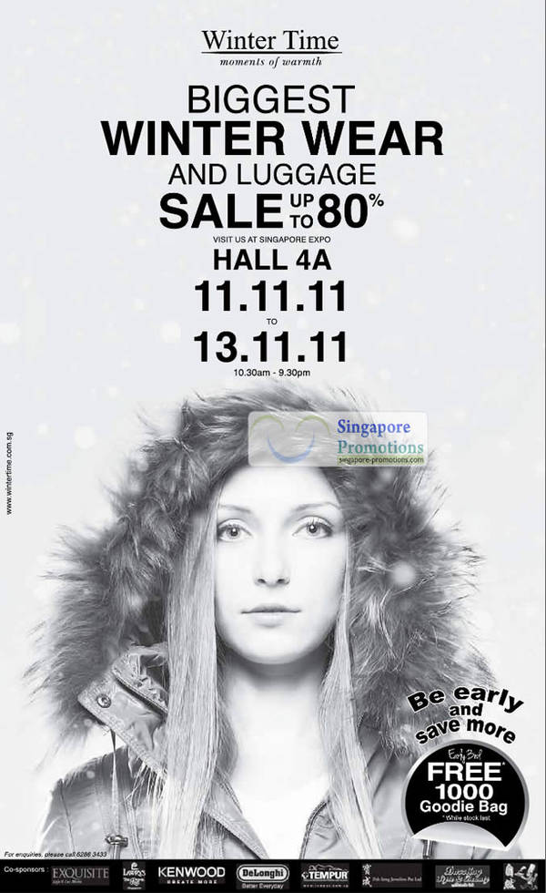 Featured image for Winter Time Apparel & Luggage Sale Up To 80% Off 11 – 13 Nov 2011