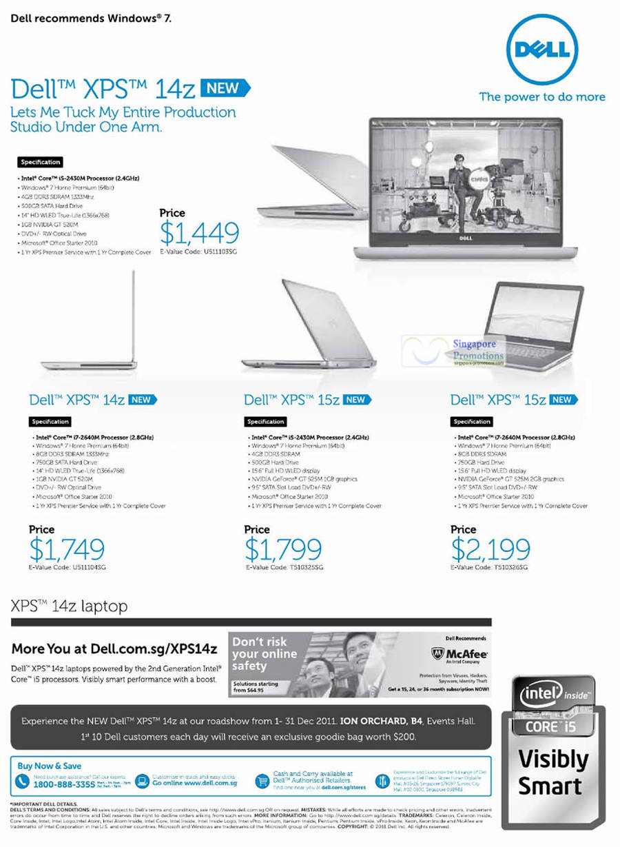 14 Dec Dell XPS 14z Notebook, Dell XPS 15z Notebook