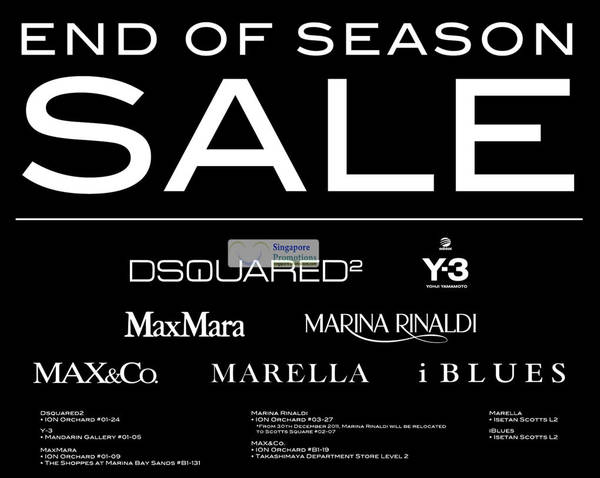 Featured image for (EXPIRED) Dsquared2, MaxMara, Marina Rinaldi, Max&Co, Marelle & iBlues Sale 2 Dec 2011