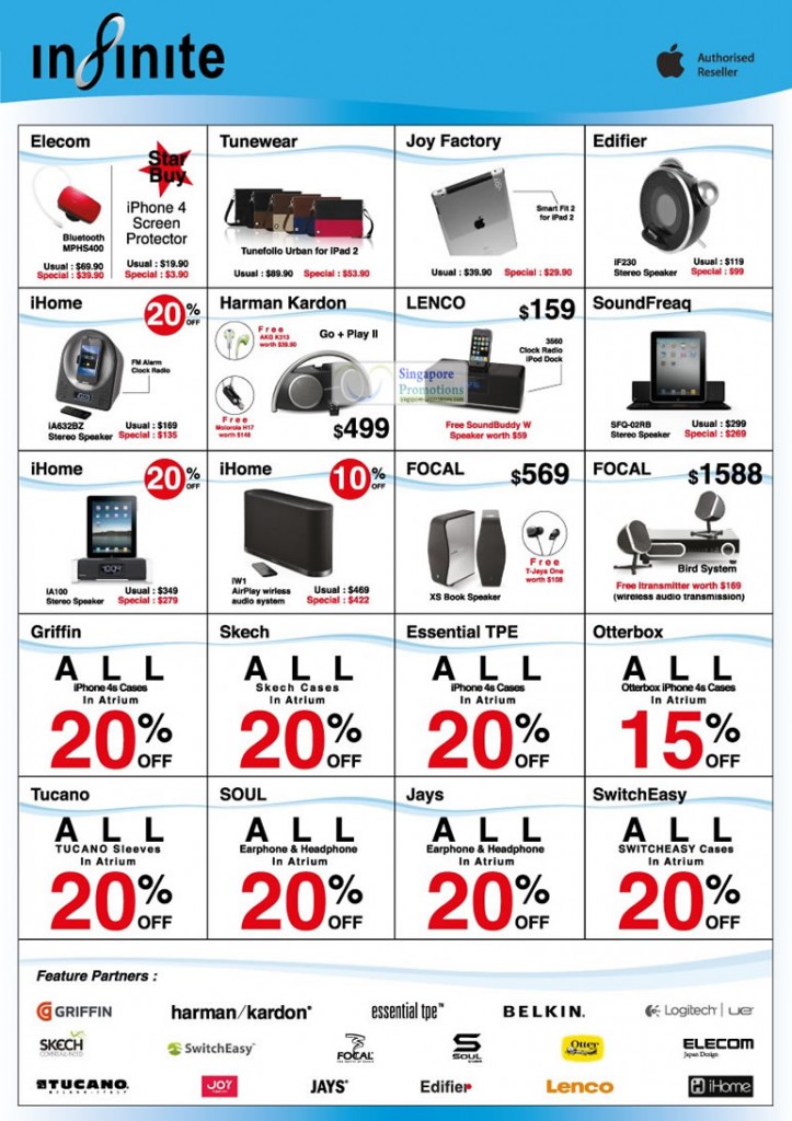 Accessories Elecom Bluetooth MPHS400, Tunewear Tnefolio Urban iPad 2, Joy Factory, Edifier iF230 Stereo Speaker