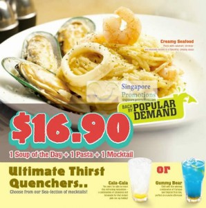 Featured image for (EXPIRED) Manhattan Fish Market Singapore Crazy About Pasta Promotion 5 Dec 2011 – 31 Jan 2012