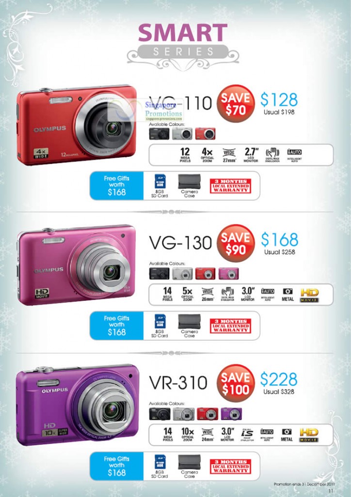 Digital Cameras Smart Series, VG-110, VG-130, VR-310