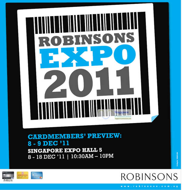 Featured image for Robinsons Expo 2011 Sale @ Singapore Expo 8 – 18 Dec 2011