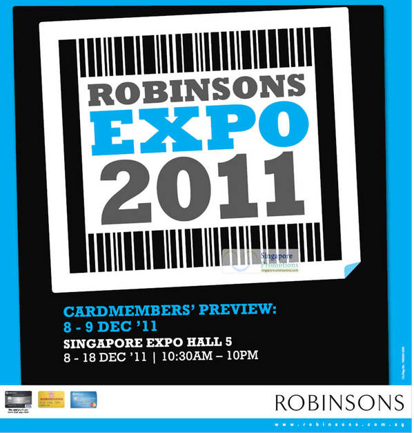 Featured image for (EXPIRED) Robinsons Expo 2011 Sale @ Singapore Expo 8 – 18 Dec 2011