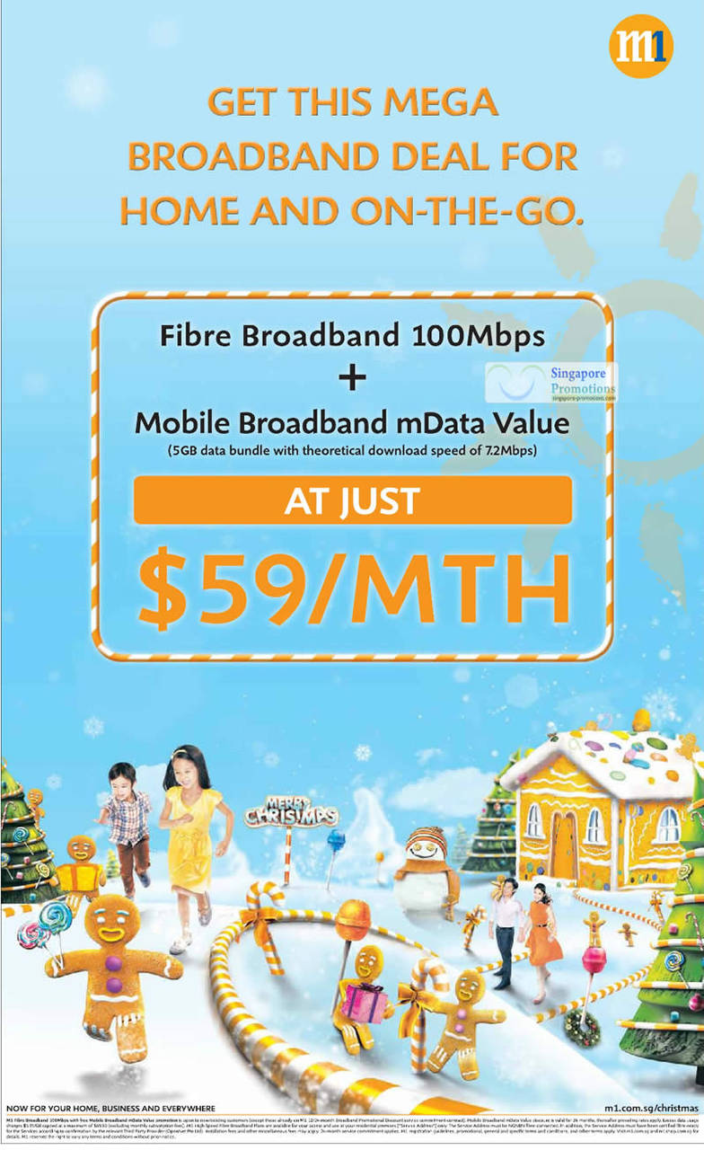 Fibre Broadband 100Mbps, Mobile Broadband mData Value Bundle