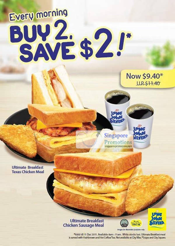 Featured image for (EXPIRED) Long John Silver Buy 2, Save $2 Morning Treat 8 – 11 Dec 2011