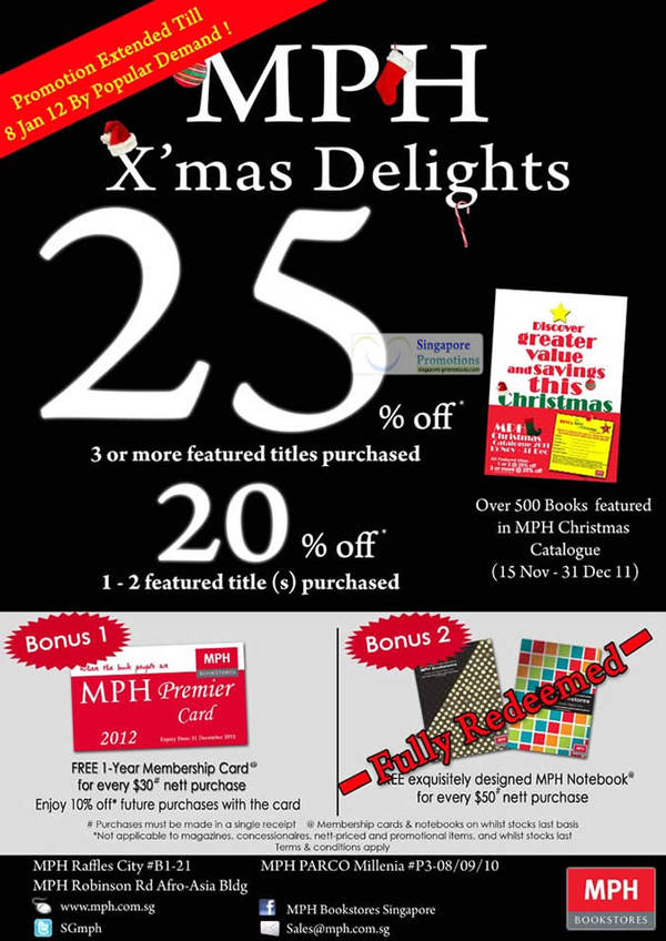 Featured image for (EXPIRED) MPH Bookstores Up To 25% Off Featured Titles 29 Dec 2011 – 8 Jan 2012