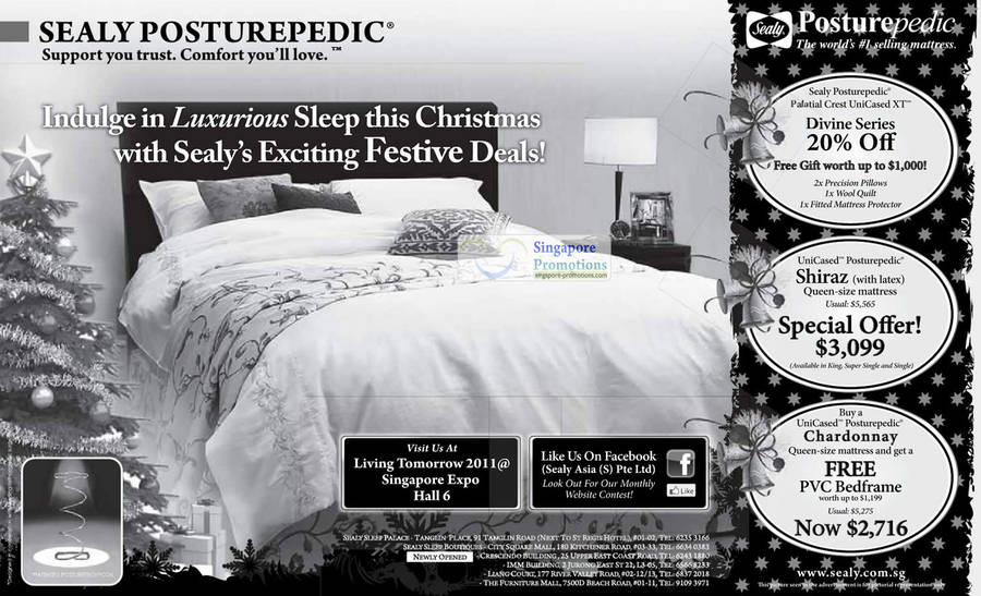 Mattress Sealy Posturepedic UniCased Posturepedic Shiraz, Sealy UniCased Posturepedic Chardonnay