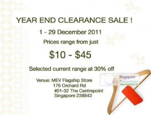 Featured image for (EXPIRED) Mothers en Vogue Year End Clearance Sale 2 – 29 Dec 2011