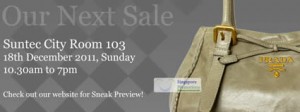 Featured image for (EXPIRED) SexyDesignerBabe Branded Handbags Sale Up To 70% Off @ Suntec 18 Dec 2011