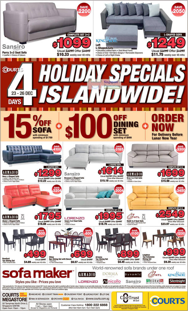 Featured image for Courts 4 Days Holidays Specials Islandwide 24 – 30 Dec 2011