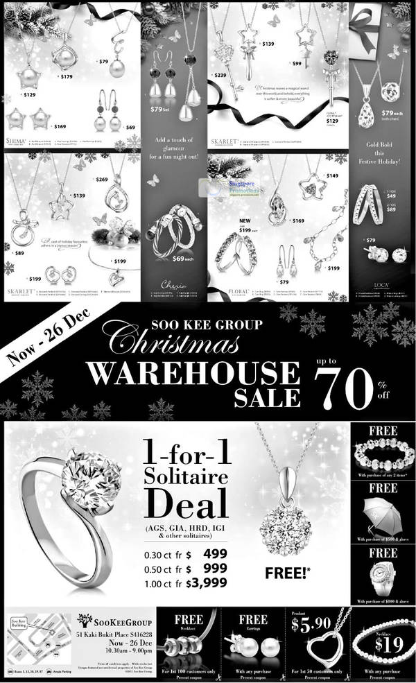 Featured image for (EXPIRED) Soo Kee Jewellery Christmas Warehouse Sale Up To 70% Off 17 – 26 Dec 2011