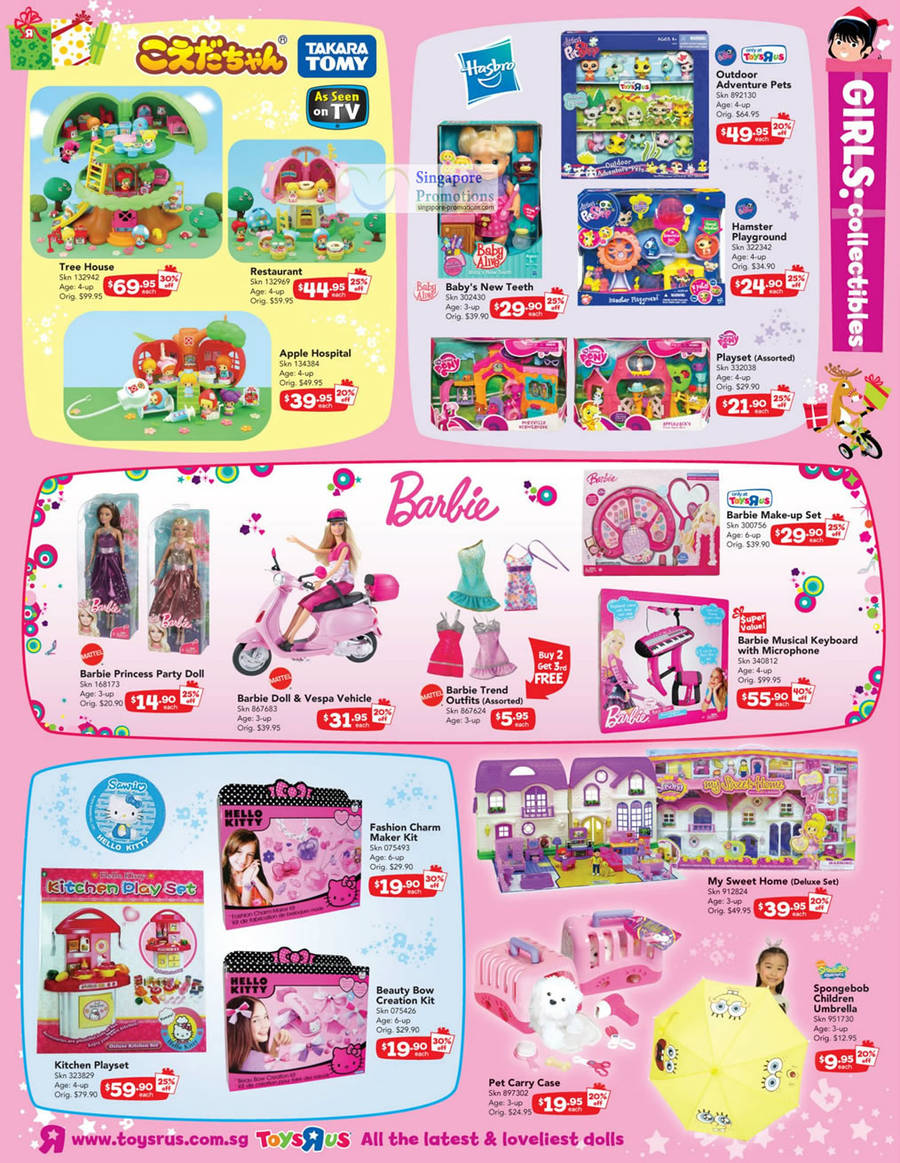 Takara Tomy Tree House, Takara Tomy Restaurant, Takara Tomy Apple Hospital, Hasbro Outdoor Adventure Pets