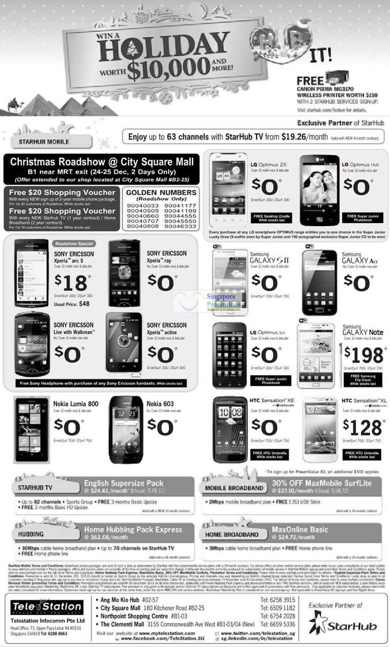 Telestation LG Optimus 2X, Optimus Hub, Optimus Sol, Sony Ericsson Xperia Arc S