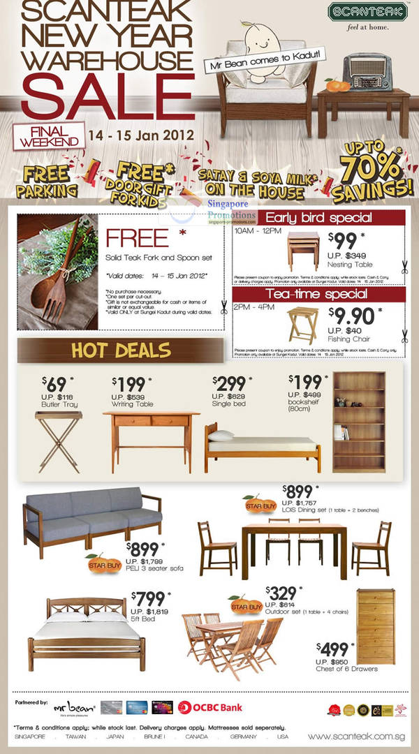 Featured image for (EXPIRED) Scanteak New Year Warehouse Sale Up To 70% Off 7 – 15 Jan 2012