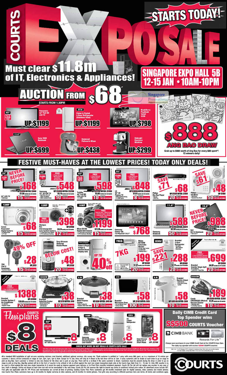 12 Jan Limited Deals, Auctions, Other Promotions