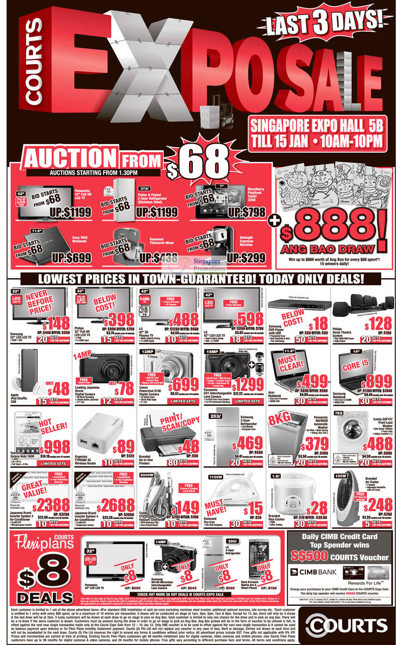 13 Jan Limited Deals, TV, Notebooks, Washers, Digital Cameras