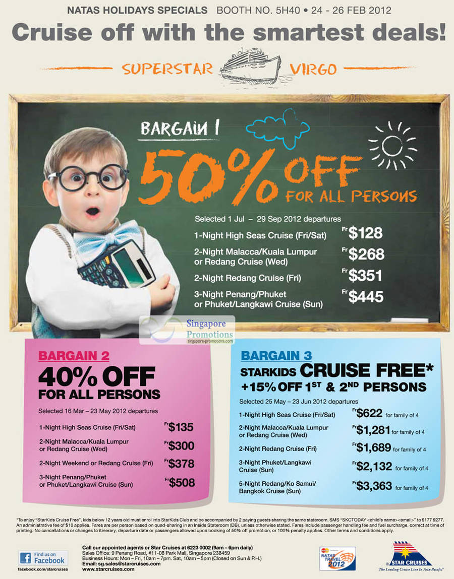 16 Feb Superstar Virgo 50 Percent Off Cruises, Penang, Malacca, Kuala Lumpur