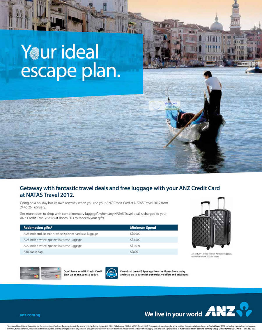 ANZ Free Luggage Redemption