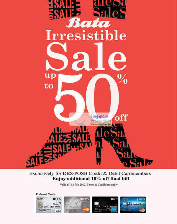 Featured image for (EXPIRED) Bata Footwear Up To 50% Off Sale 27 Jan – 12 Feb 2012