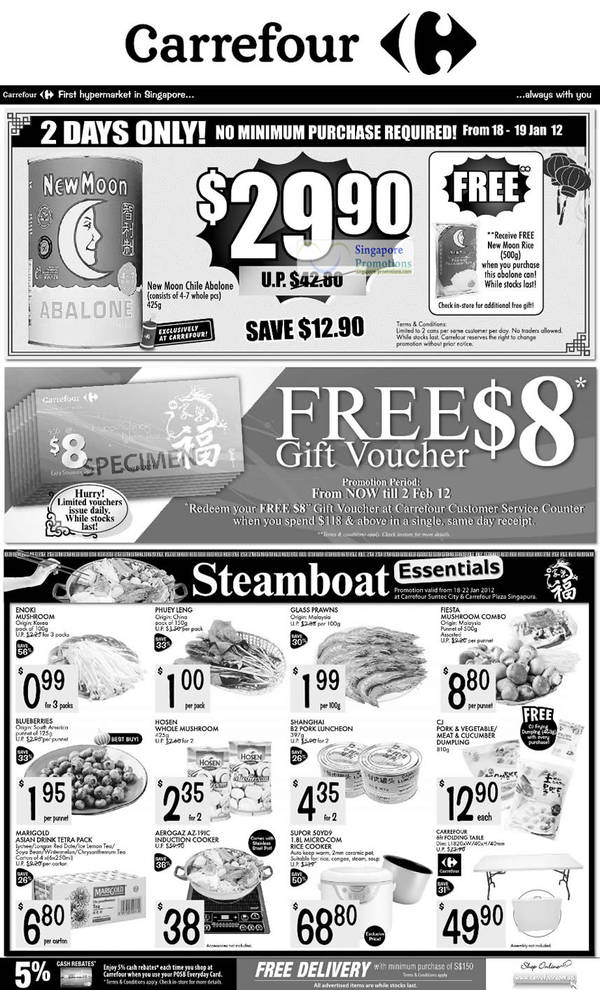 Featured image for (EXPIRED) Carrefour New Moon Abalone Chile Promotion 18 – 19 Jan 2012