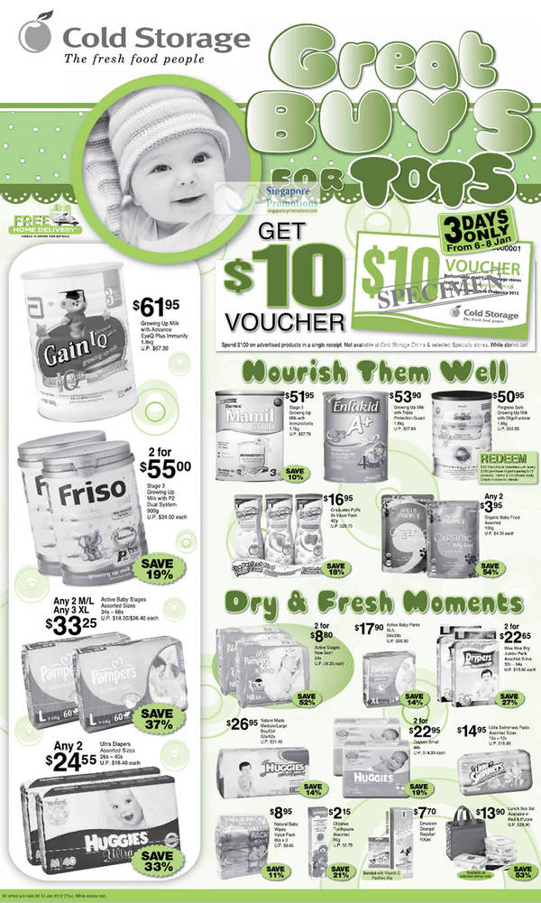 Featured image for (EXPIRED) Cold Storage Baby Products Promotion Offers 6 – 8 Jan 2012