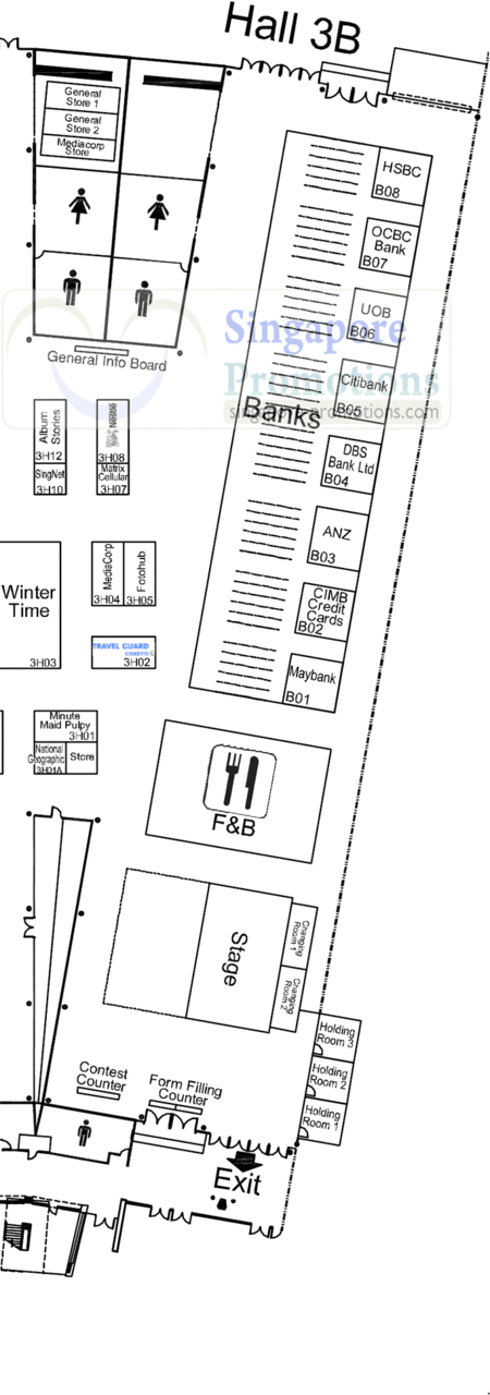 Hall 3B Floor Plan