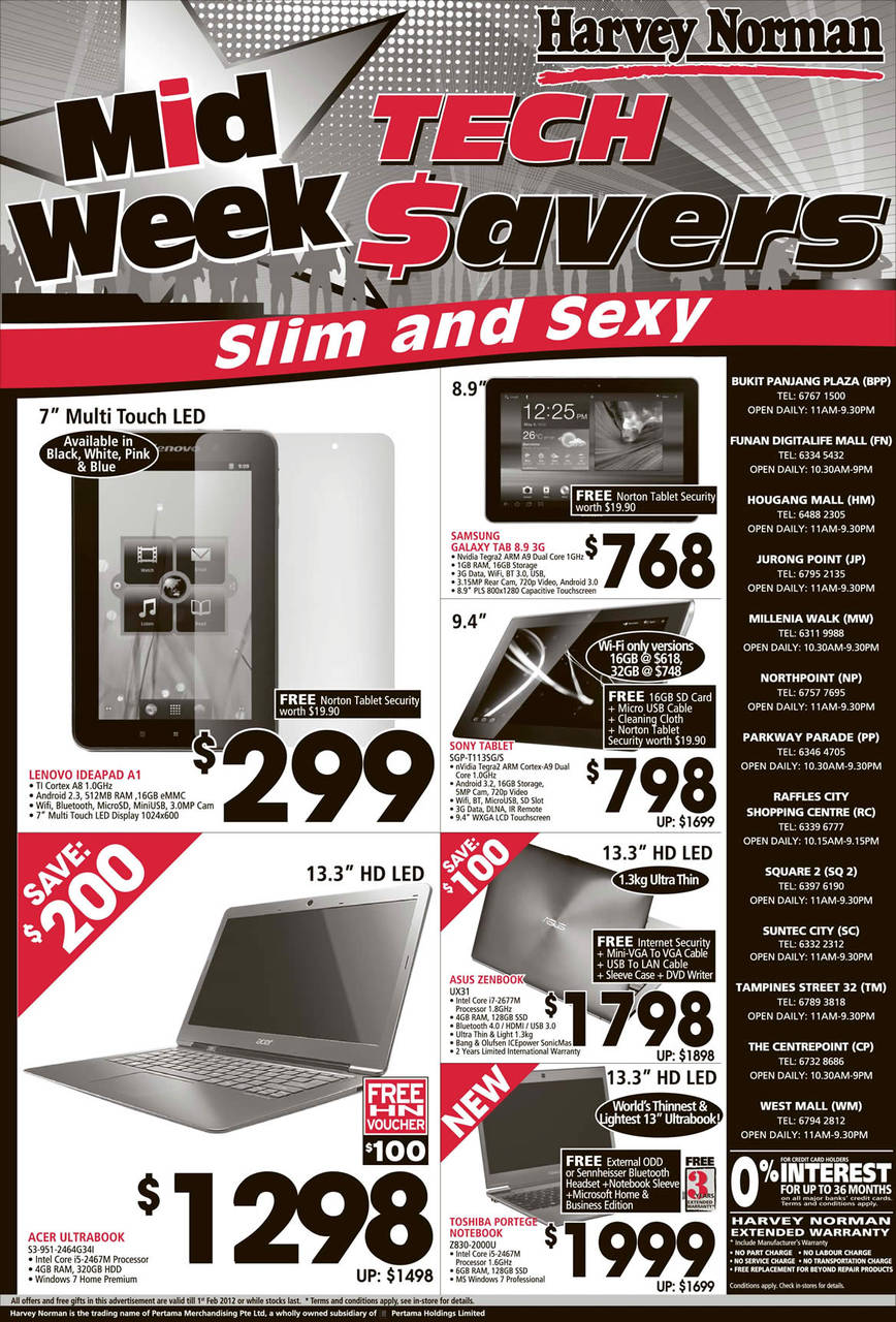 Harvey Norman 26 Jan 2012