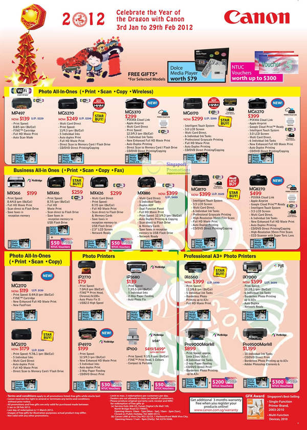 Featured image for (EXPIRED) Canon Printers & Scanners Price List 3 Jan – 29 Feb 2012