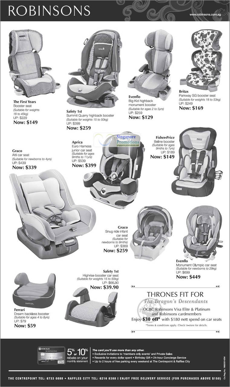 Junior Car Seats, Boosters