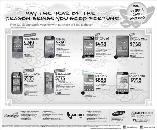 Featured image for (EXPIRED) Nokia & Samsung Smartphones Price List 7 – 13 Jan 2012