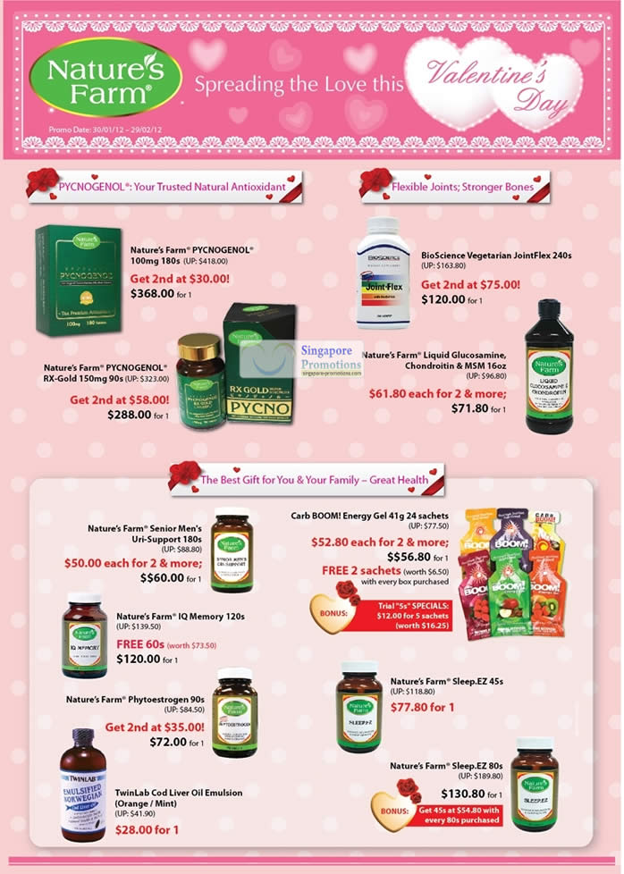 Featured image for Nature's Farm Valentine's Day Health Offers & Promotions 30 Jan - 29 Feb 2012