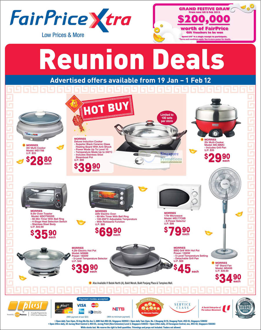 Reunion Deals, Multi Cookers, Microwave Ovens, Stand Fan