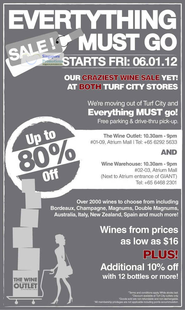 Featured image for (EXPIRED) The Straits Wine Company Wine Clearance Sale Up To 80% Off 6 – 31 Jan 2012