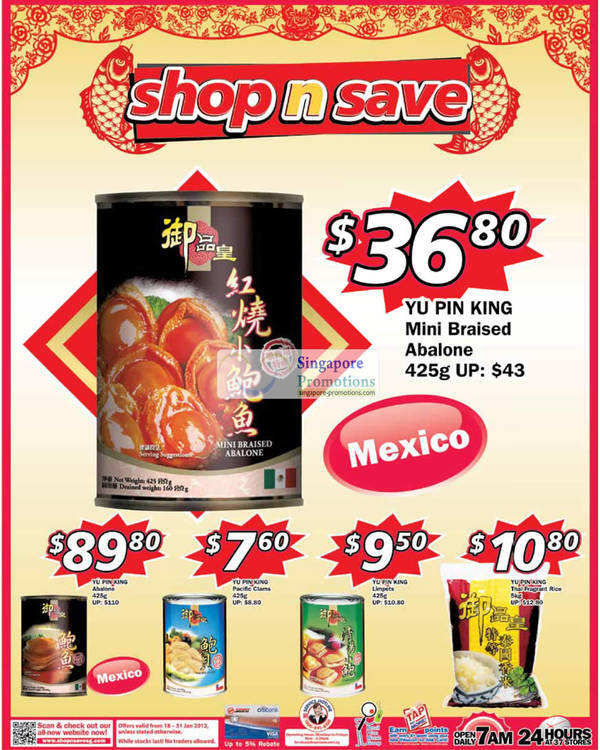 Featured image for (EXPIRED) Shop N Save Yu Pin King Abalone Offers 18 – 31 Jan 2012