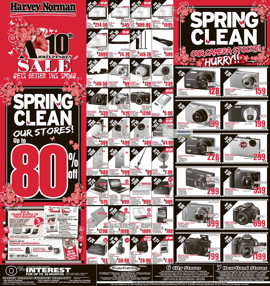 Spring Clean Offers, Digital Cameras, Washers, TV, Notebooks