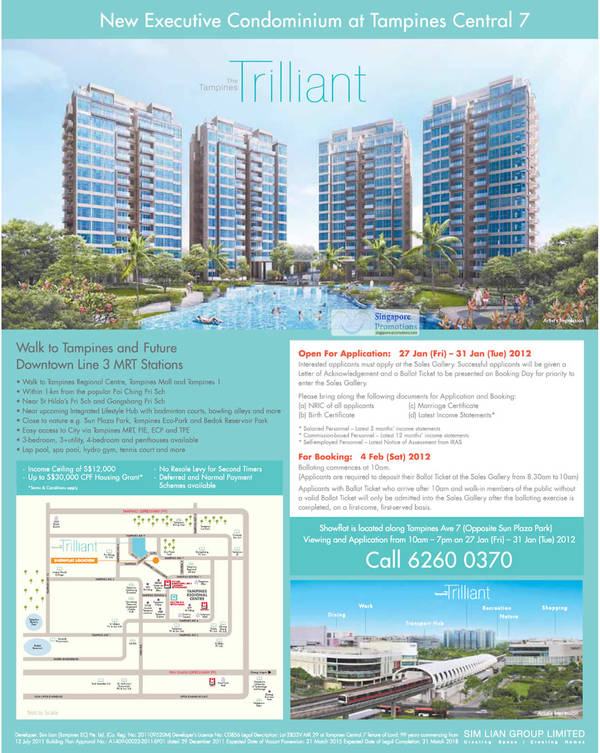 Featured image for The Tampines Trillant Executive Condominium Launch 28 Jan 2012