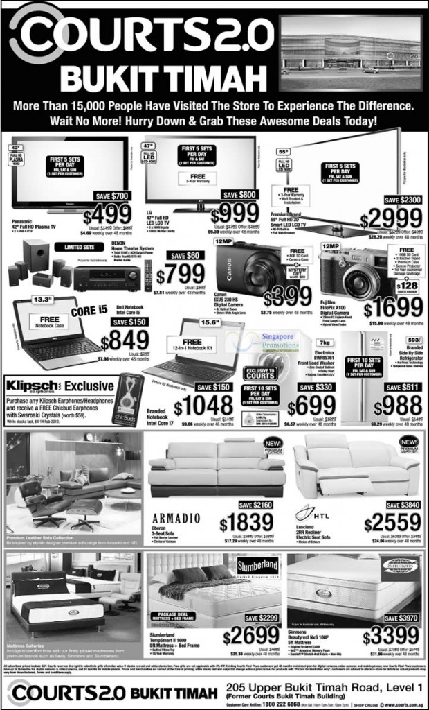 9 Feb 2012 TVs, Digital Cameras, Notebooks, Sofa Sets, Mattresses