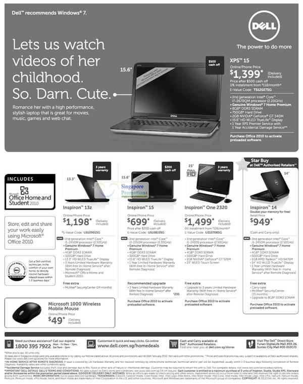 Featured image for (EXPIRED) Dell Inspiron Notebooks & AIO Desktop PC Promotion Offers 11 – 16 Feb 2012