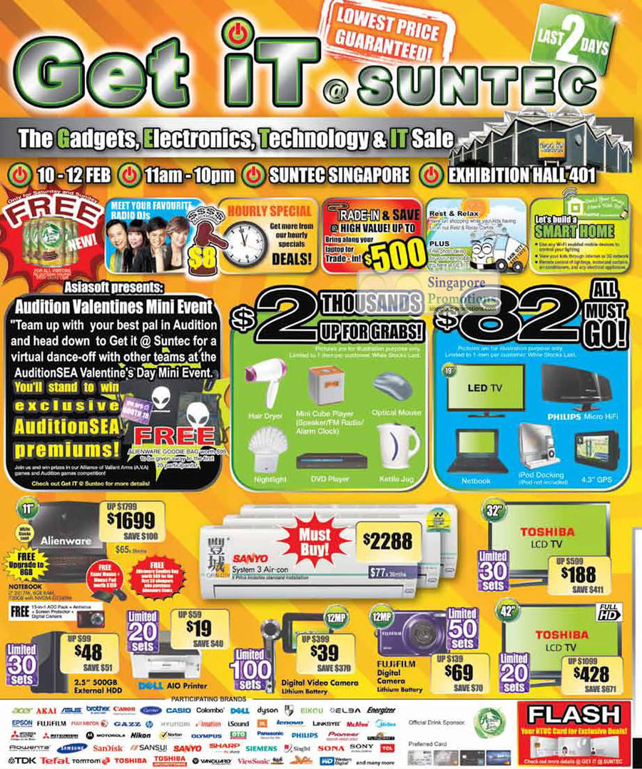 Event Details, 2 Dollar Deals, 82 Dollar Deals, LCD TVs, Air Conditioners, Notebooks, Digital Cameras, Printers