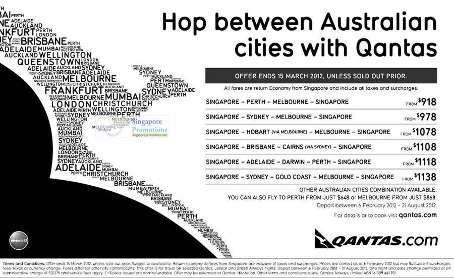 Hop Between Australian Cities Options